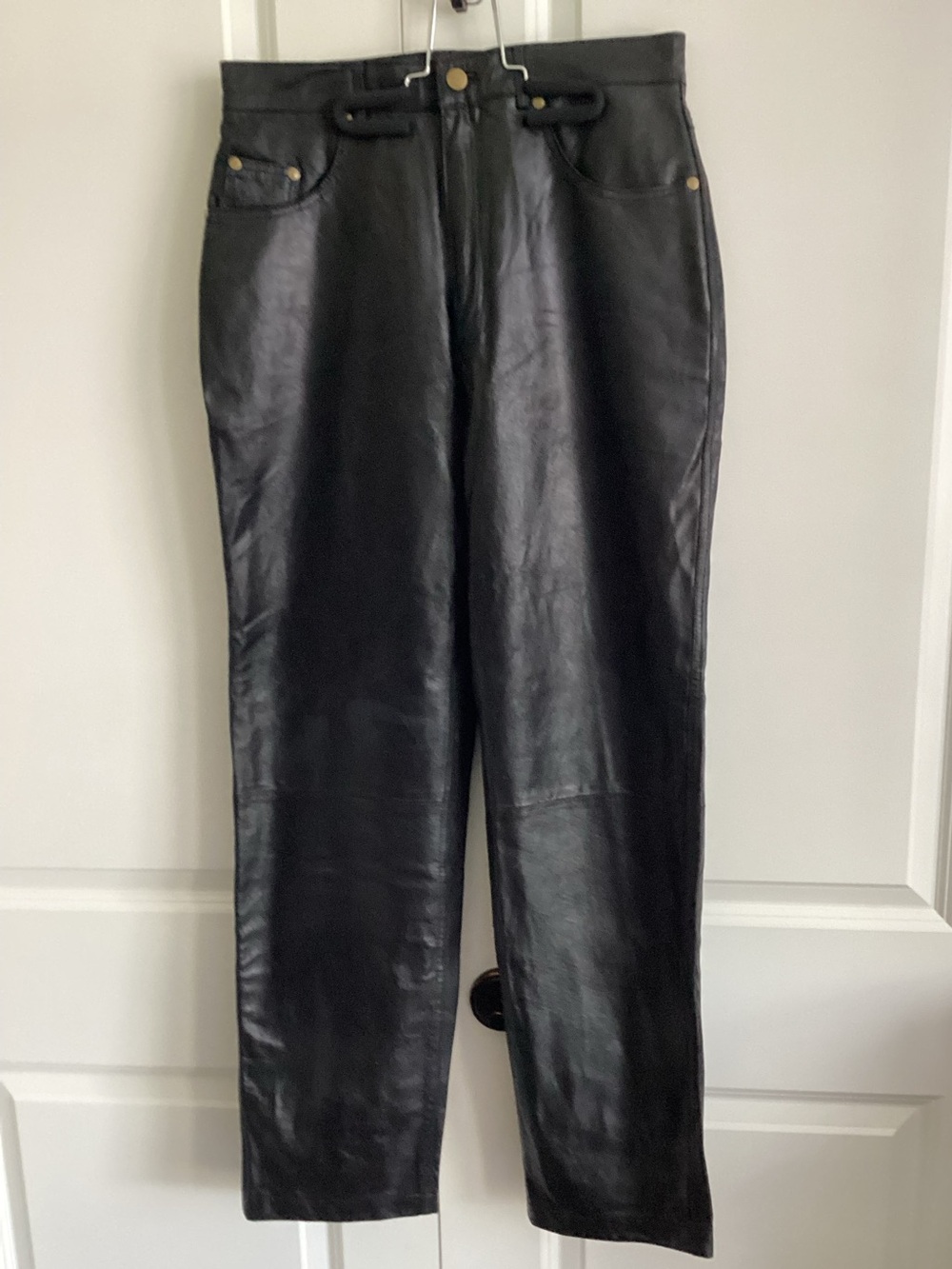 Nuage Black Leather Jean